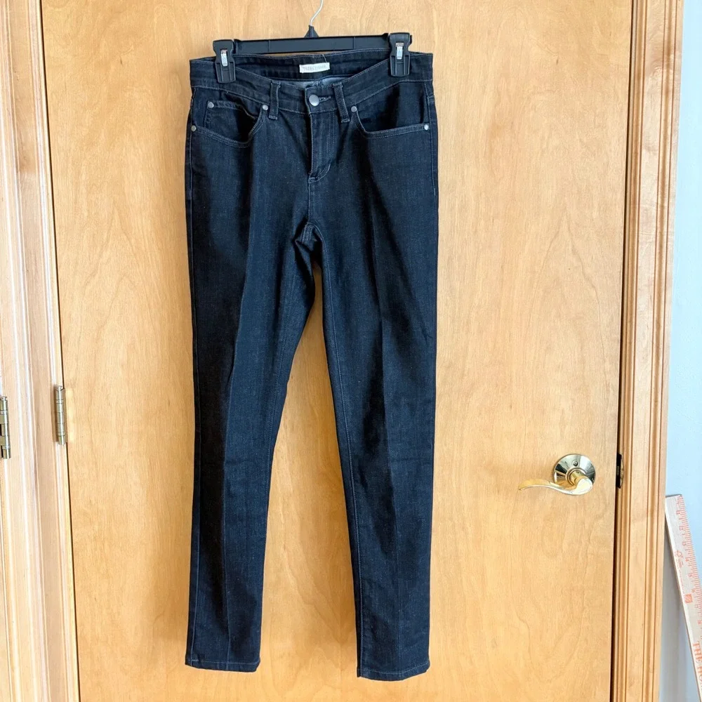 Eileen Fisher‎ Slim Jeans Womens 2 Black Organic Cotton Stretch F3MDN
